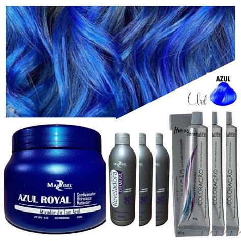 Kit Colora O Azul Royal Matizador Tinta Ox Mairibel