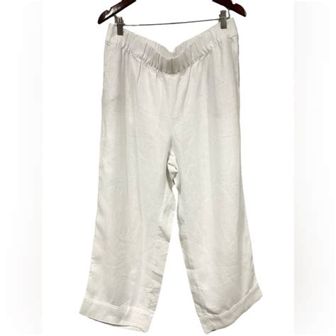 J Jill Pants Jumpsuits Jjill Purejill Linen Pants White Wide Leg