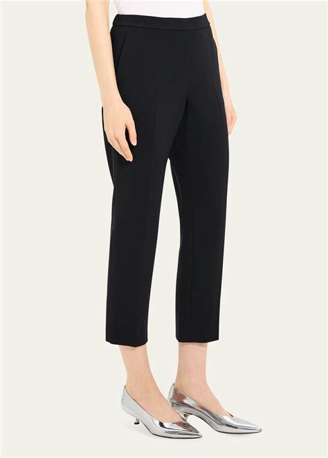 Theory Treeca Cropped Pull On Pants Bergdorf Goodman