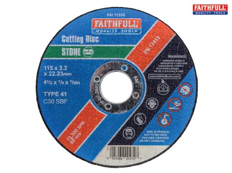 115mm X 3 2 X 22 Flat Stone Cutting Disc Sjs Building Supplies In Stoke On Trent Staffordshire