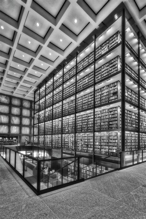 Beinecke Rare Book And Manuscript Library Bw Photograph By Susan