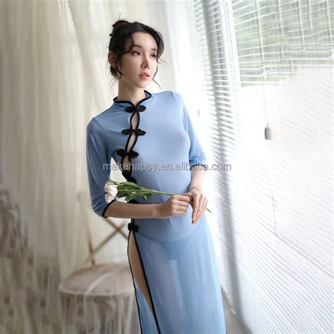 Sexy Lace Lingerie Cheongsam Hot Erotic Sexy Underwear Chinese Qipao Sex Women Cosplay Maid