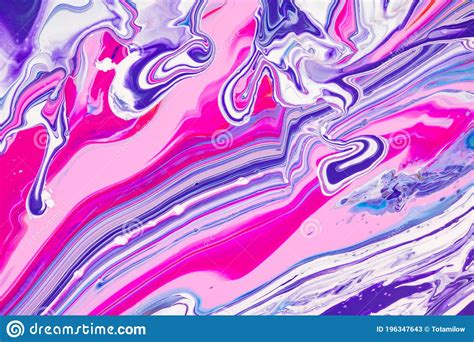 Fluid Art Texture Abstract Background With Swirling Paint Effect Stock