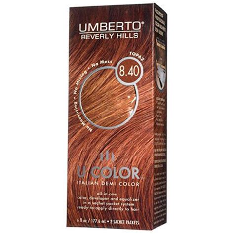 Umberto Beverly Hills U Color Hair Color 84 Topaz Kit Pack Of 6