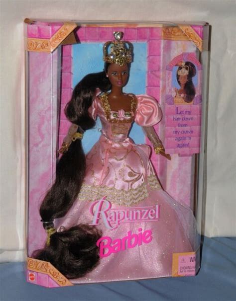 1997 Rapunzel Barbie Doll African American 18164 Mattel Nrfb For Sale