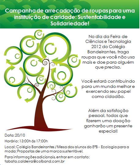 Sustentabilidade E Solidariedade Feira De Ci Ncias Col Gio