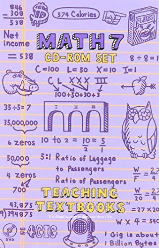 Math 7 Teaching Textbooks Cd Rom Set