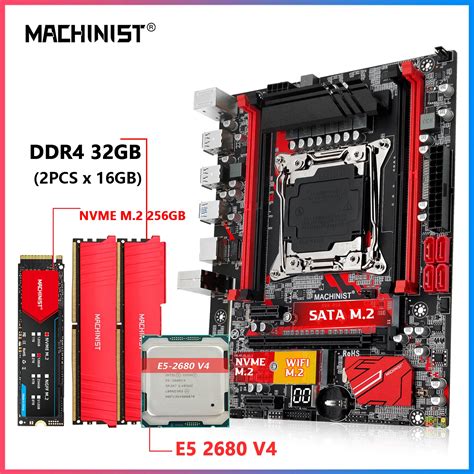 MASCHINIST E5 RS9 X99 Motherboard LGA 2011 3 Kit Set Xeon E5 2680 V4