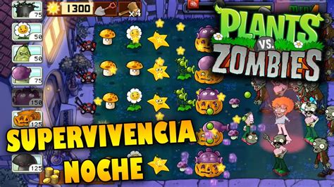 Plantas Vs Zombies Free Supervivencia Noche Youtube