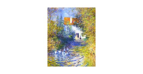 Geese In The Creek Claude Monet Fine Art Canvas Print Zazzle