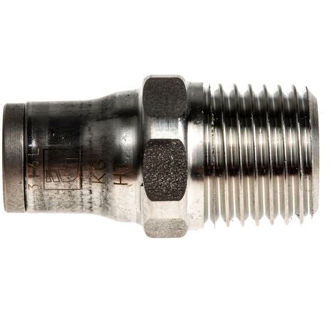 Adaptateur droit fileté hydraulique Legris LF3800 vers Enfichable 6 mm