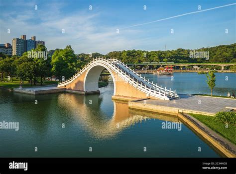 The moon bridge in dahu park hi-res stock photography and images - Alamy