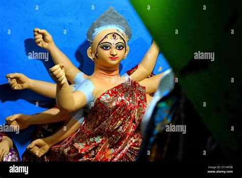 Kolkata India Th Oct Hindu Goddess Devi Durga Idols Seen