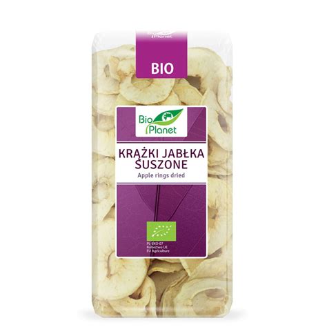 KRĄŻKI JABŁKA BEZ DODATKU CUKRU BIO 100g BIO PLANET suszone owoce