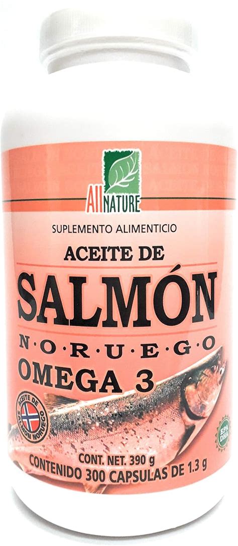 Aceite De Salmon Noruego Omega All Nature Capsulas Amazon Mx