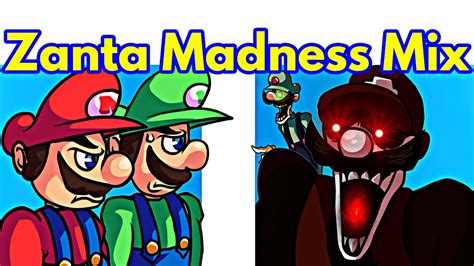 Friday Night Funkin Vs Zanta Madness Mix Super Mario Bros Fnf Mod Cutscenes Mario Madness