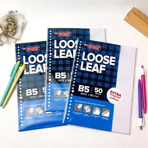 Jual ATK POINT BIG BOSS Loose Leaf Polos B5 50 Lembar Loose Leaf