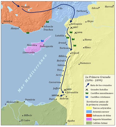 Xfa Mapa De Los Territorios Conquistados Por Las Cruzadas Brainly Lat