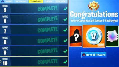 What Happens When You Complete All Week Challenges In Fortnite New