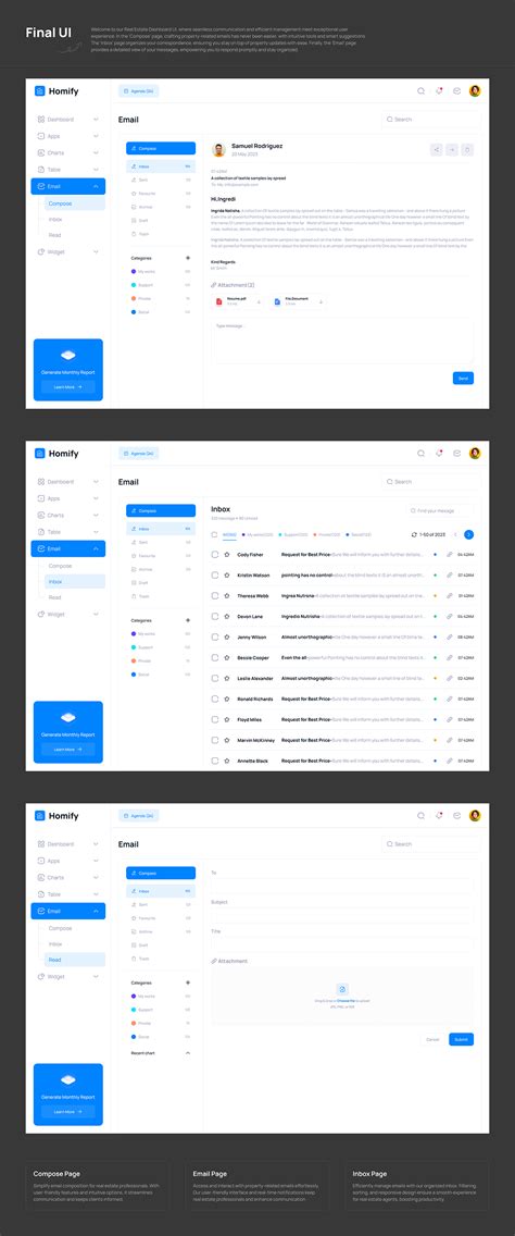 Saas Dashboard Homify Real Estate Dashboard On Behance