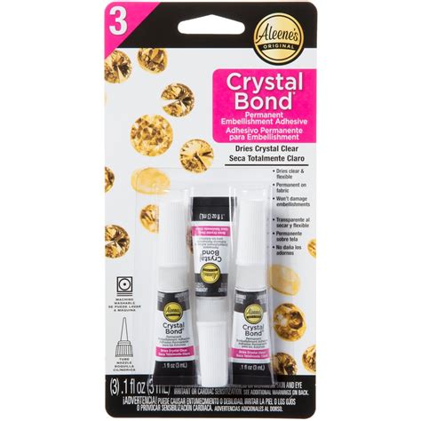 Aleenes® Crystal Bond1 Fl Oz Permanent Embellishment Adhesive 3 Pack