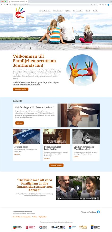 Hemsida för Familjehemscentrum Jämtland Nestorville