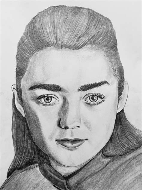 "arya Stark", Realistic Drawing/illustration by paulas32 - Foundmyself