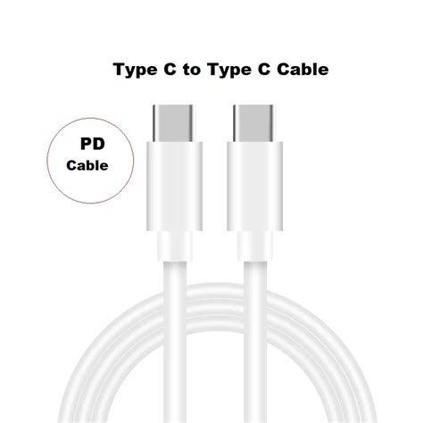 Type C To Type C Tpe Fast Charging Data Cable 5v 3a 60w White Pd Usb C Cable For Computer For