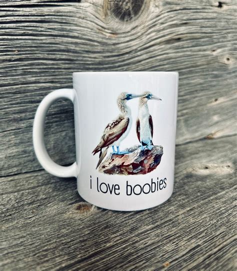 Nice Tits Bird Mug Funny Bird Blue Footed Booby Bird Pun Goose Mug Pecker Gift For Him Or