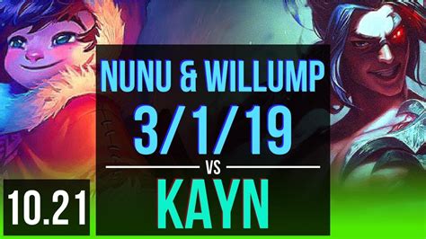 Nunu And Willump Vs Kayn Jungle 3119 900 Games 10m Mastery Br