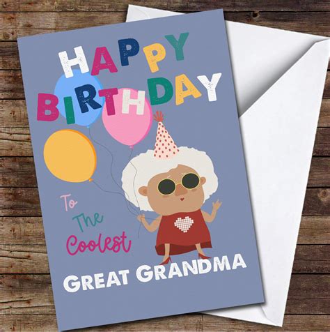 Great Grandma Funny Grandma With Balloons Any Text Personalized