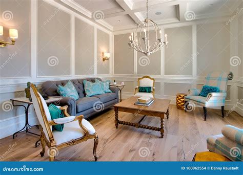 Modern Mansion Family Living Room Stock Photo - Image of apartment ...