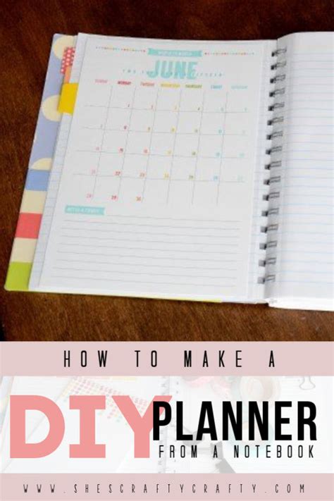 She S Crafty How To Make A DIY Planner From A Notebook