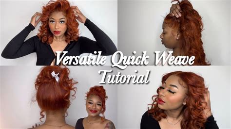 HOW TO VERSATILE QUICK WEAVE W LEAVE OUT FLIP OVER MEATHOD YouTube