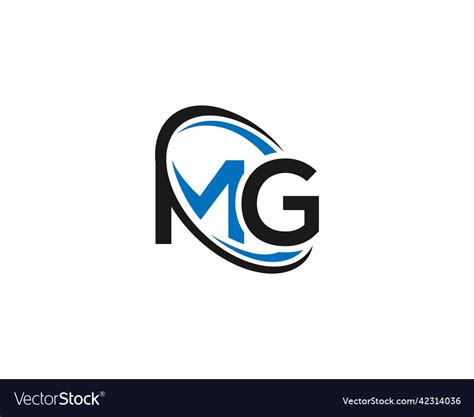 Creative Letter Mg Logo Design Royalty Free Vector Image