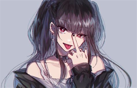 Anime Girl With Black Hair Dark Anime Girl Cool Anime Girl Anime Art