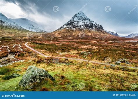 Glencoe in Winter, Highland Stock Photo - Image of mountain, cliff ...