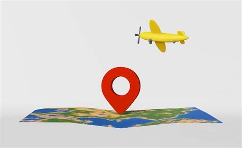 Premium Photo Map With Geolocation Pin Point 3d Rendering Banner Red