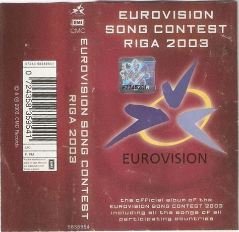 Eurovision Song Contest Riga 2003 2003 Cassette Discogs