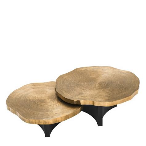 Eichholtz Ensemble de tables basses 2 pièces wood slice Wayfair Canada