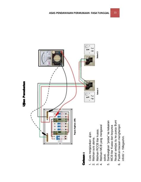 Pendawaian Elektrik Satu Fasa Melukis Litar Skematik Mendawai Papan Agihan Tiga Fasa Malaysia