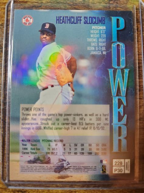 1997 Topps Finest Heathcliff Slocumb Power Bronze Refractor 228 Boston