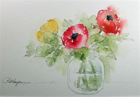 Watercolor Paintings By Roseann Hayes Floral Painting Flower