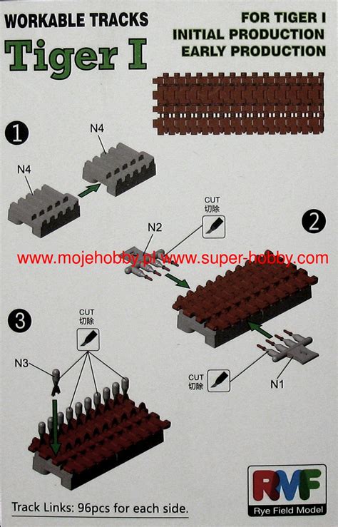 Workable Track For Tiger I Early Production Rye Field Model Rm