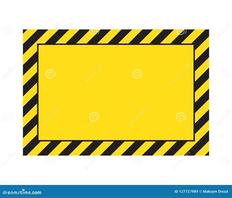 Black And Yellow Warning Line Striped Rectangular Background Yellow