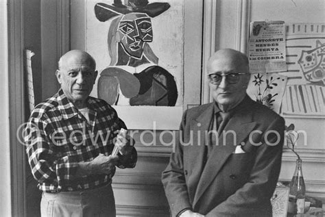 Pablo Picasso And His Friend And Secretary Jaime Sabart S With The Book