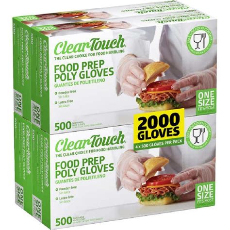 Clear Touch Food Prep Poly Gloves One Size Nimbus Imports