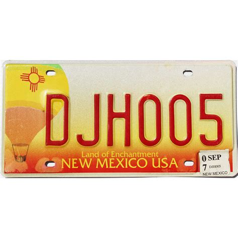 2007 New Mexico Balloon #DJH005 | New Mexico License Plates