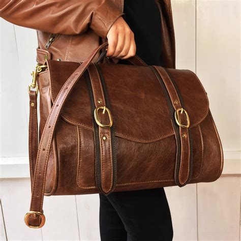 Brown Leather Brix Bag By Debbie Macpherson Atelier