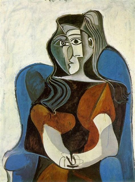 1962 Femme Assise Dans Un Fauteuil Jacqueline Ii — Pablo Picasso 1881 1973 Period Of